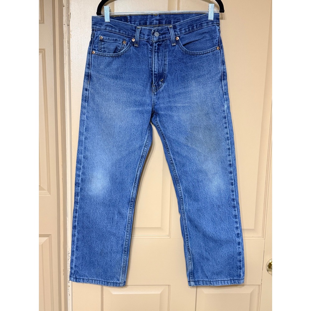 Levis 505 Regular Fit Straight Leg Jeans Mens 31x30 Medium Wash Blue 00505-4886